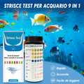 Strisce Test 9 in 1 per Analisi dell'Acqua d'Acquario - 100 pezzi