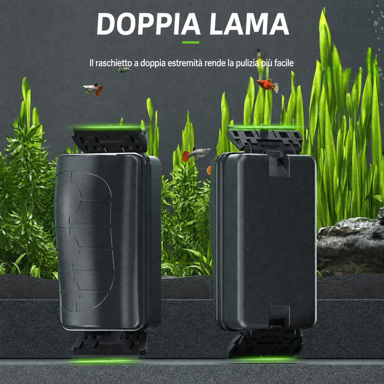 Spazzola Magnetica Pulisci Vetri per Acquari