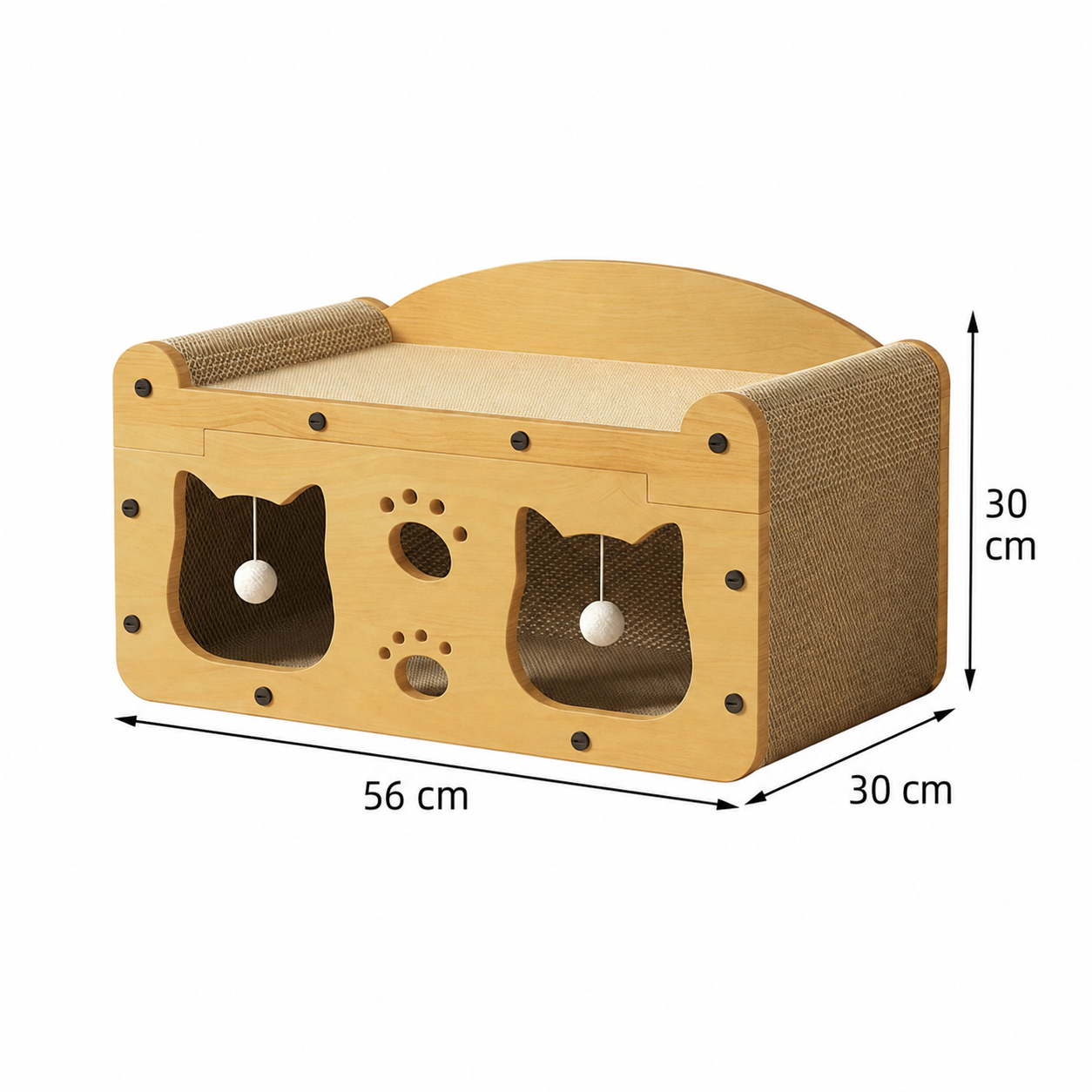 Tiragraffi 2 in 1 con Cuccia Integrata per Gatti