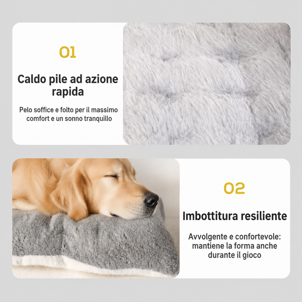 Materasso Cuccia Extra Large in Peluche per Cani