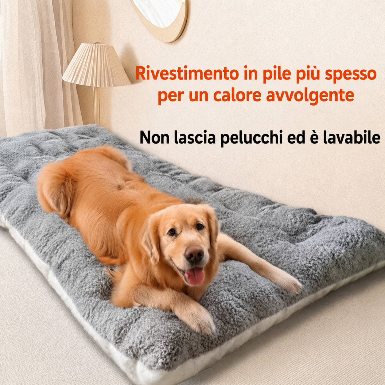 Materasso Cuccia Extra Large in Peluche per Cani