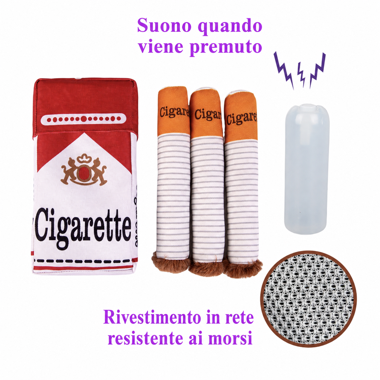 Gioco da Masticare in Peluche a Forma di Sigaretta per Cani — foto 7