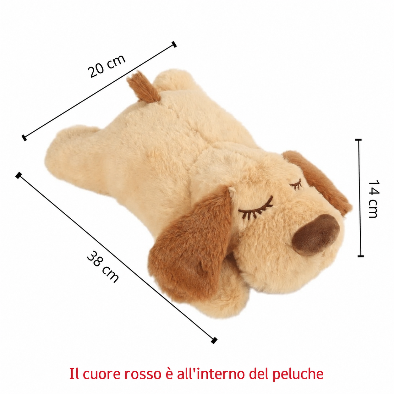 Peluche Antistress con Battito Cardiaco per il Sonno del Cane — foto 7