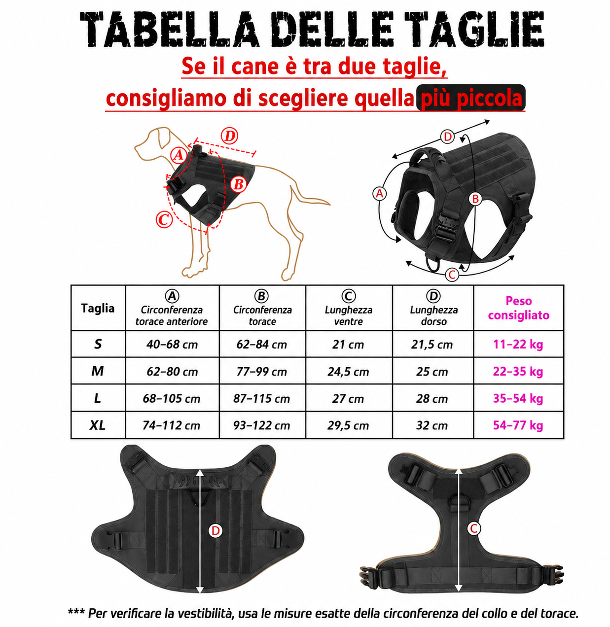 Pettorina Tattica Militare con Tasche Molle per Cani Grandi — foto 2