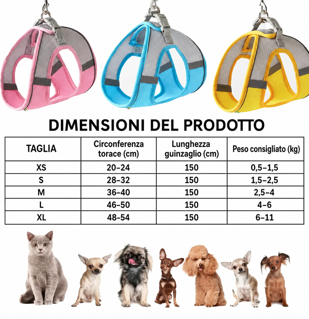 Set Pettorina e Guinzaglio Riflettente per Gatti — foto 9