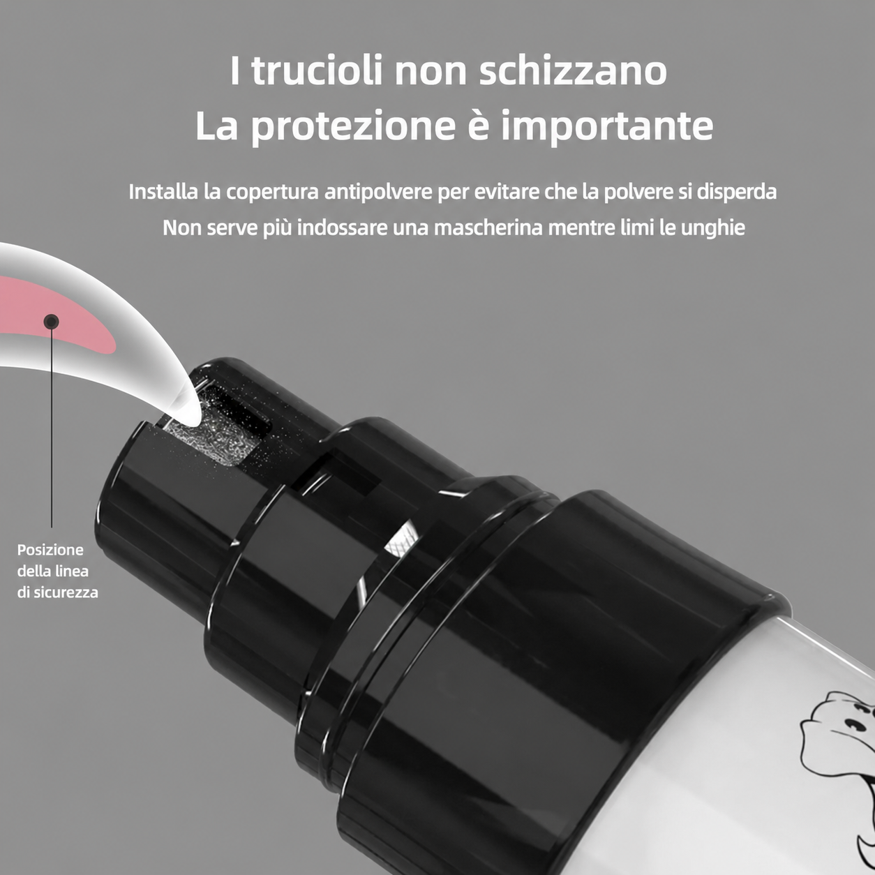 Limatrice Elettrica Silenziosa per Unghie di Cani e Gatti