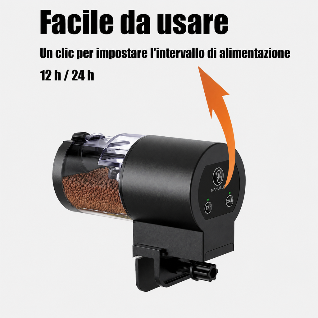 Mangiatoia Automatica Programmabile da 100 ml per Acquari