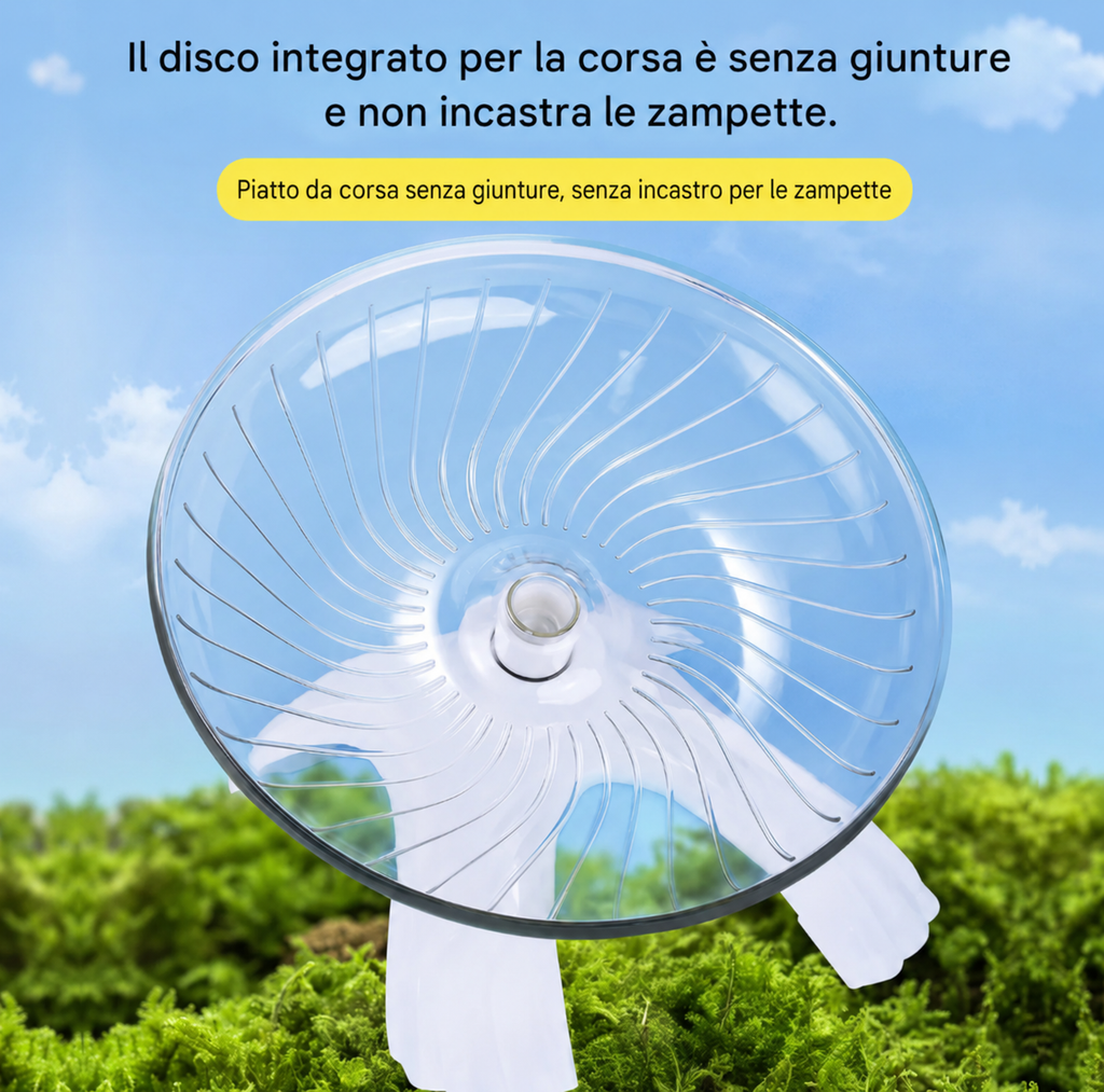 Ruota Silenziosa a Disco per Criceti e Piccoli Roditori