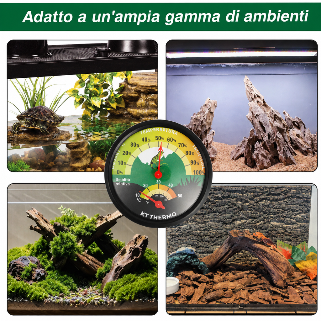 Termoigrometro con Ventosa per Terrari