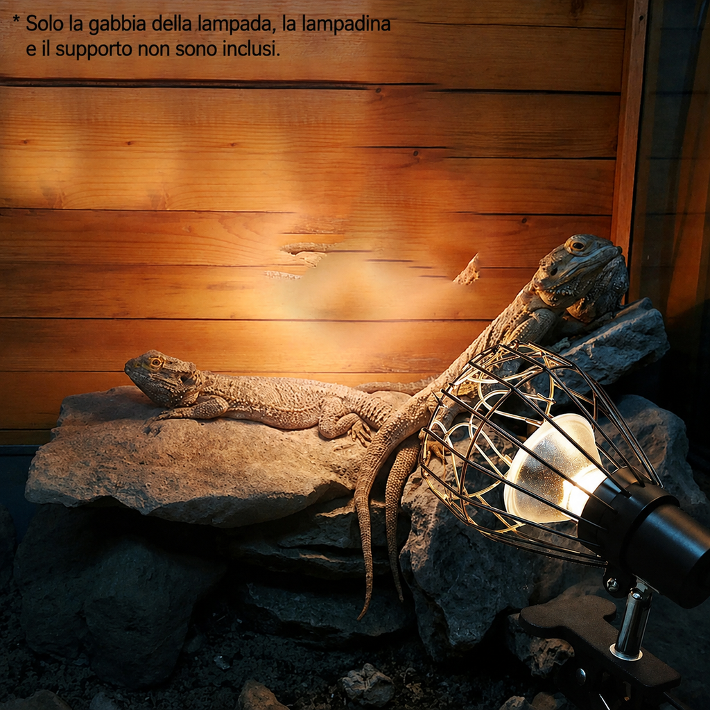 Griglia di Protezione Antiscottatura per Lampade da Terrario