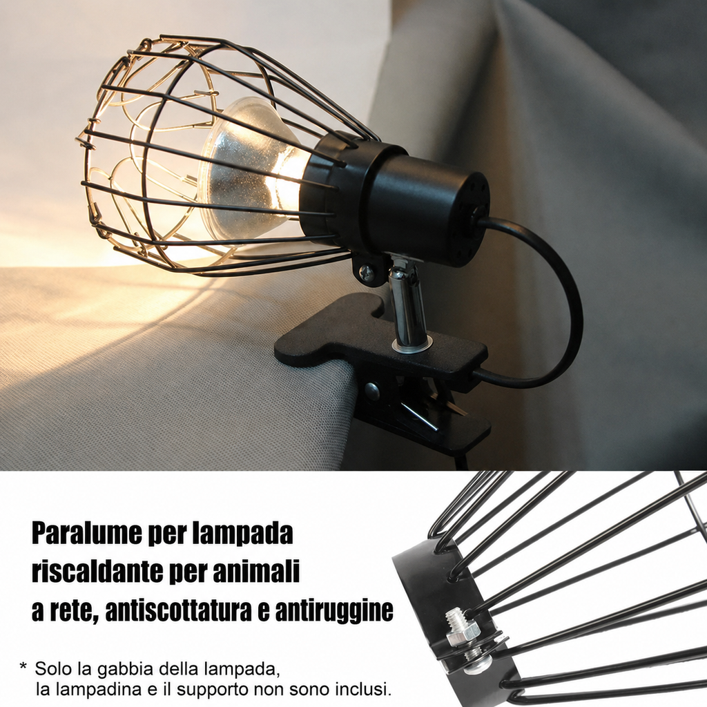 Griglia di Protezione Antiscottatura per Lampade da Terrario