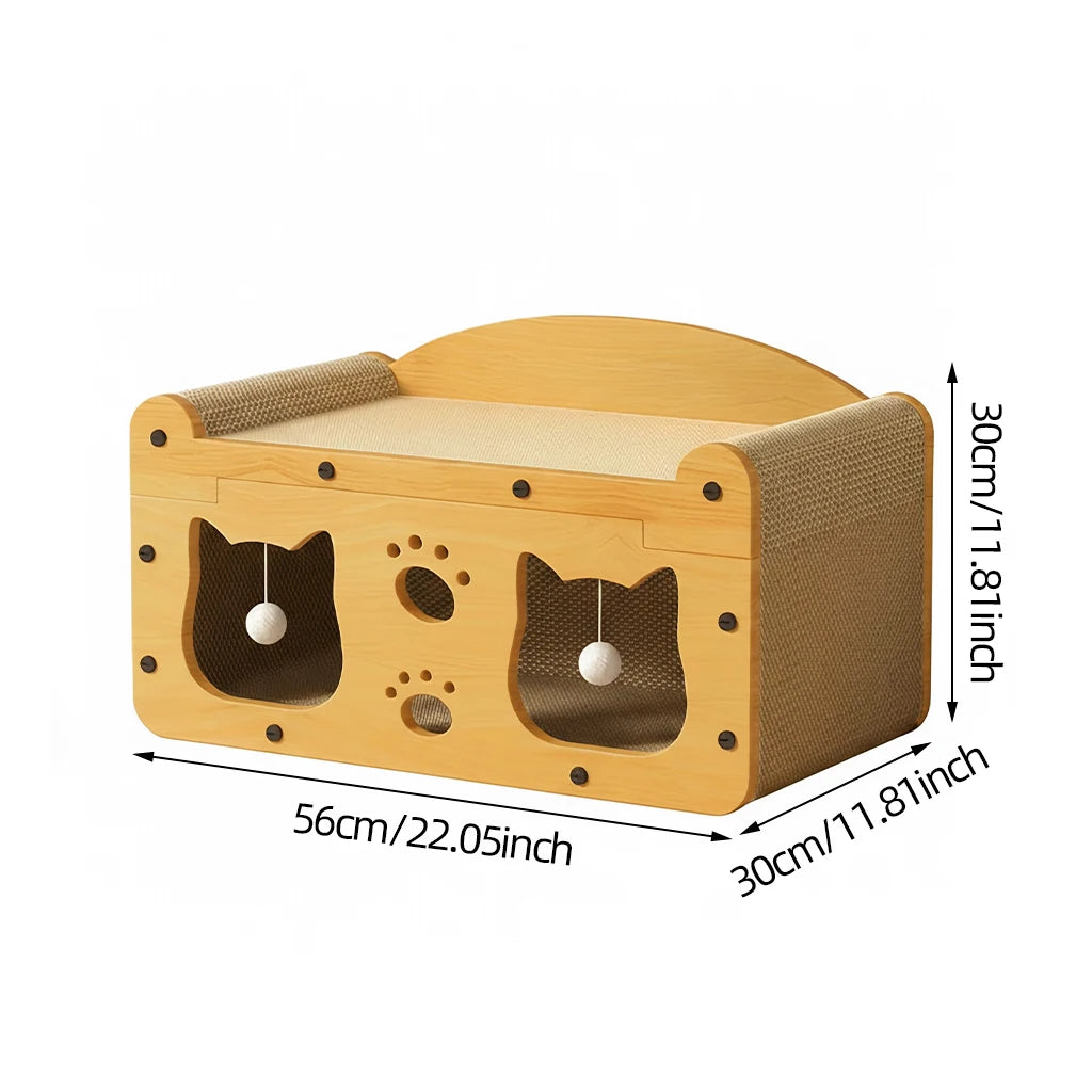 Tiragraffi 2 in 1 con Cuccia Integrata per Gatti