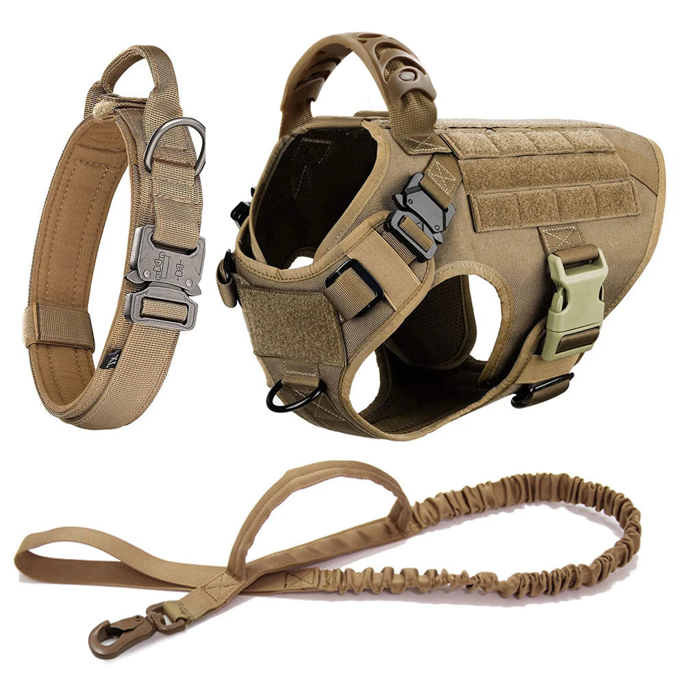 Pettorina Tattica Militare con Tasche Molle per Cani Grandi