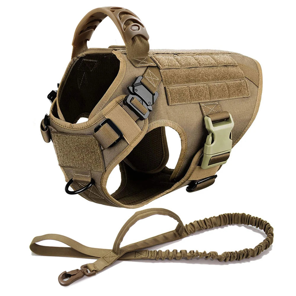 Pettorina Tattica Militare con Tasche Molle per Cani Grandi