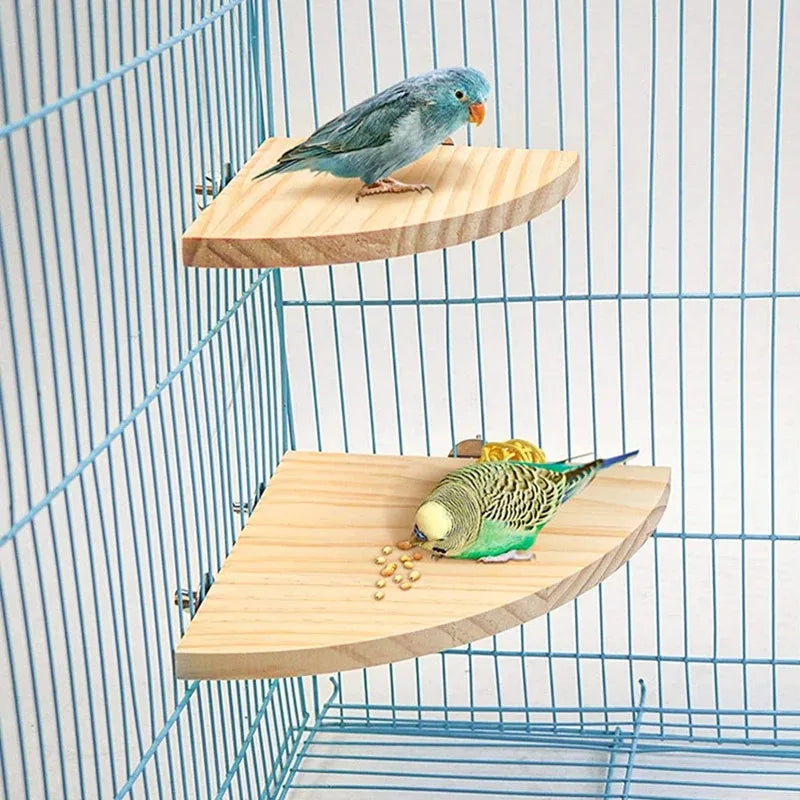 Piattaforma Posatoio in Legno per Gabbie di Pappagalli