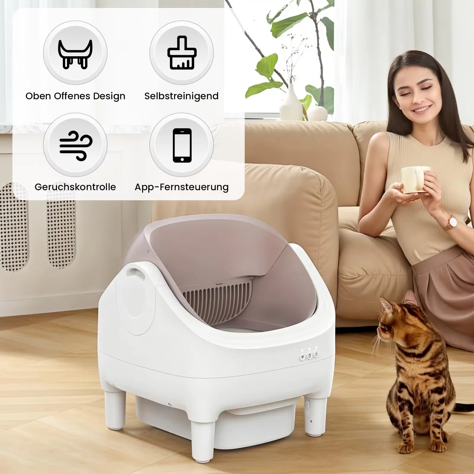 Lettiera Automatica Smart con Doppio Antiodore e Controllo App