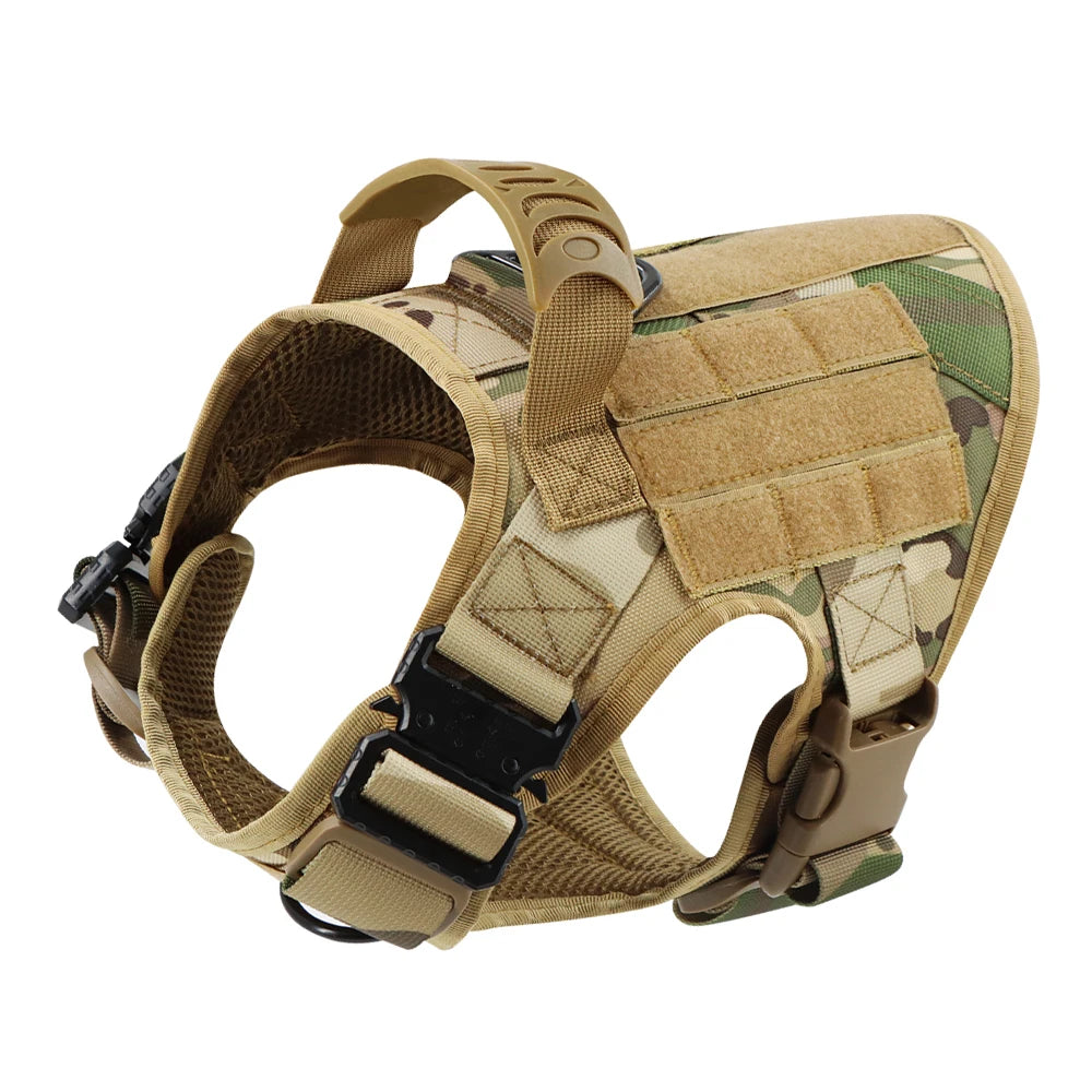 Pettorina Tattica Militare con Tasche Molle per Cani Grandi