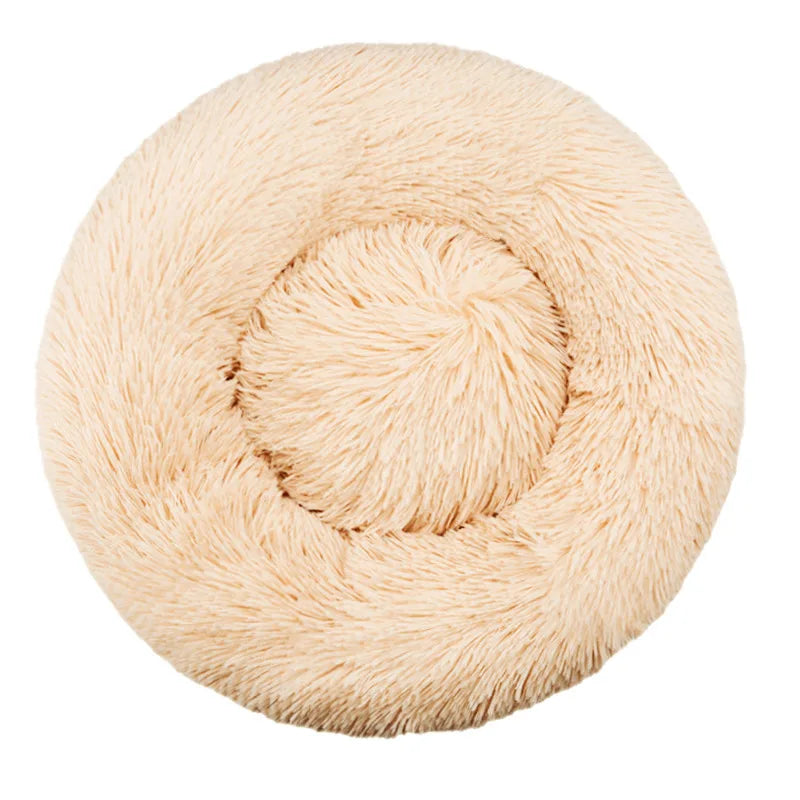 Cuccia Rotonda in Peluche Lavabile per Cani e Gatti