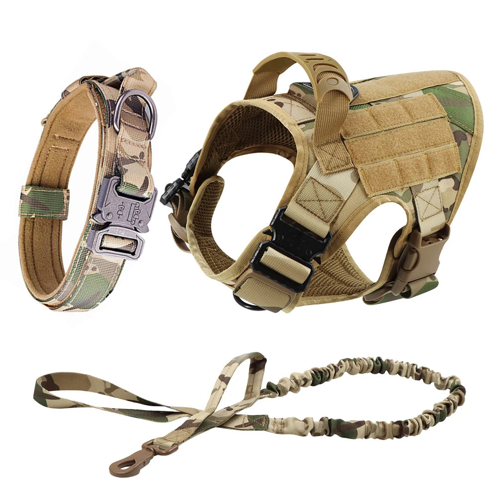 Pettorina Tattica Militare con Tasche Molle per Cani Grandi