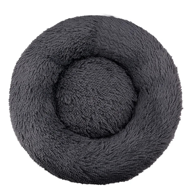 Cuccia Rotonda in Peluche Lavabile per Cani e Gatti