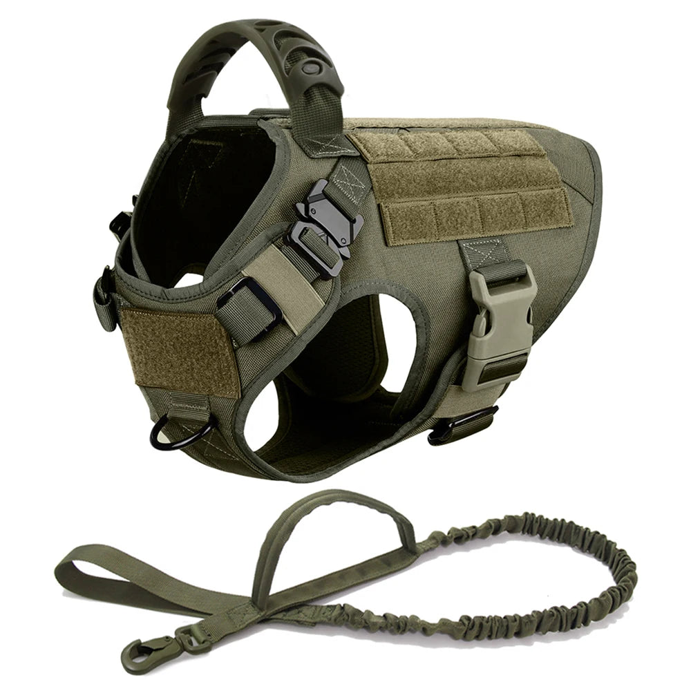 Pettorina Tattica Militare con Tasche Molle per Cani Grandi