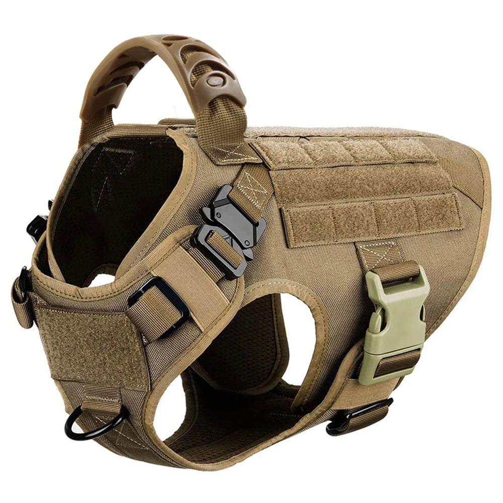 Pettorina Tattica Militare con Tasche Molle per Cani Grandi