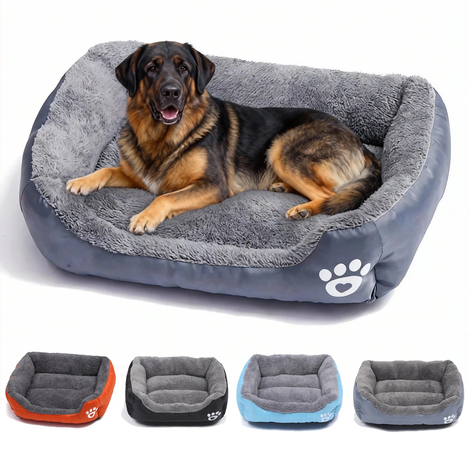 Cuccia Divano Quadrata Imbottita e Lavabile per Cani