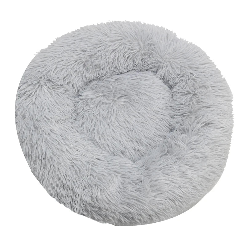 Cuccia Rotonda in Peluche Lavabile per Cani e Gatti