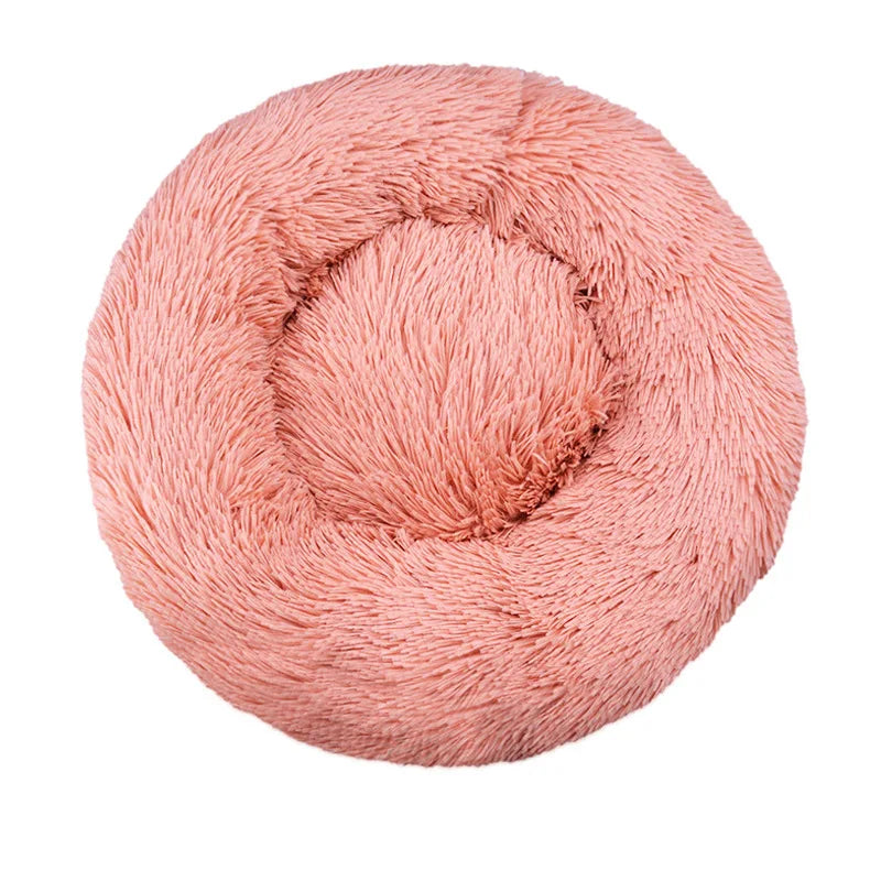 Cuccia Rotonda in Peluche Lavabile per Cani e Gatti