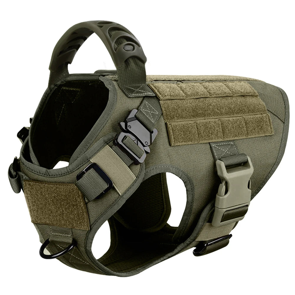 Pettorina Tattica Militare con Tasche Molle per Cani Grandi