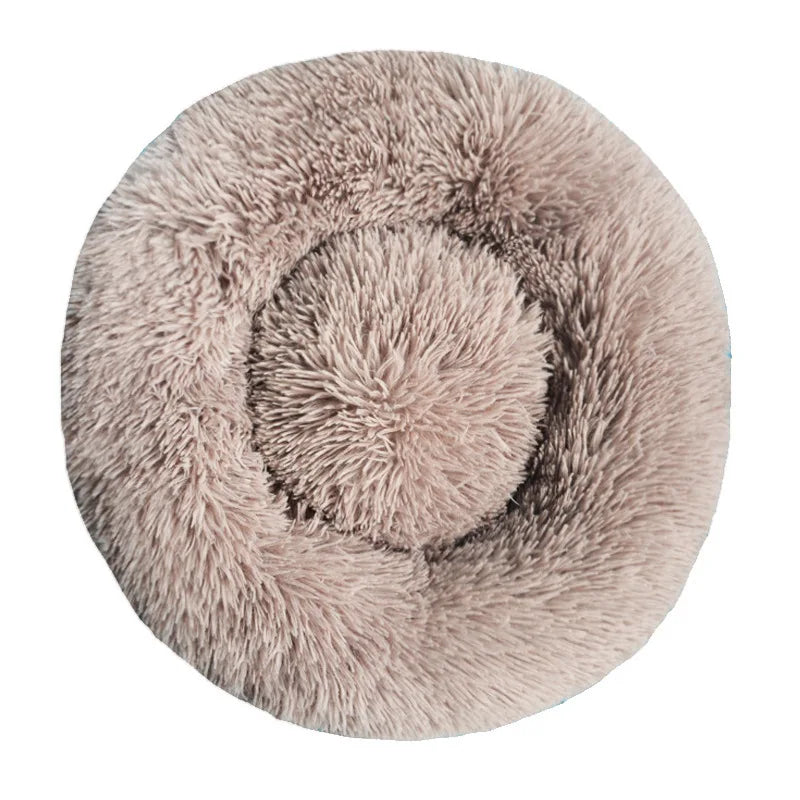 Cuccia Rotonda in Peluche Lavabile per Cani e Gatti