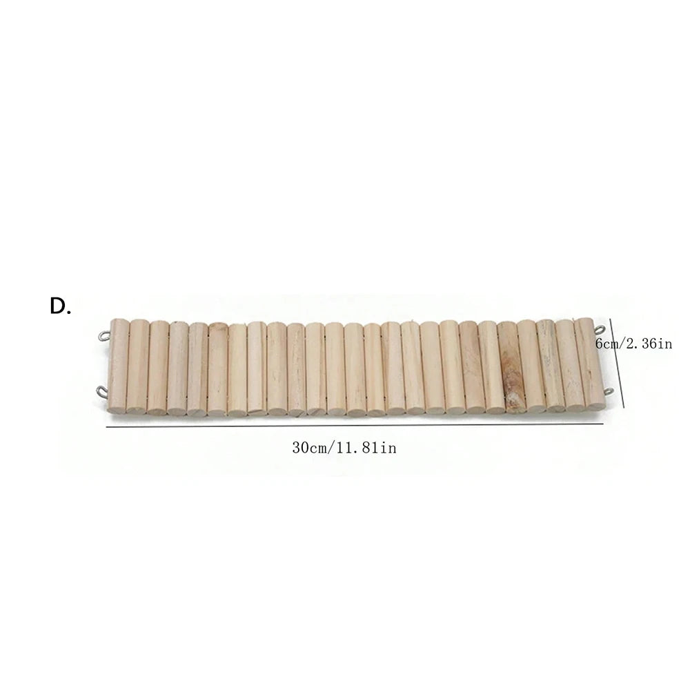 Ponte Flessibile in Legno Naturale per Gabbie di Roditori — foto 9