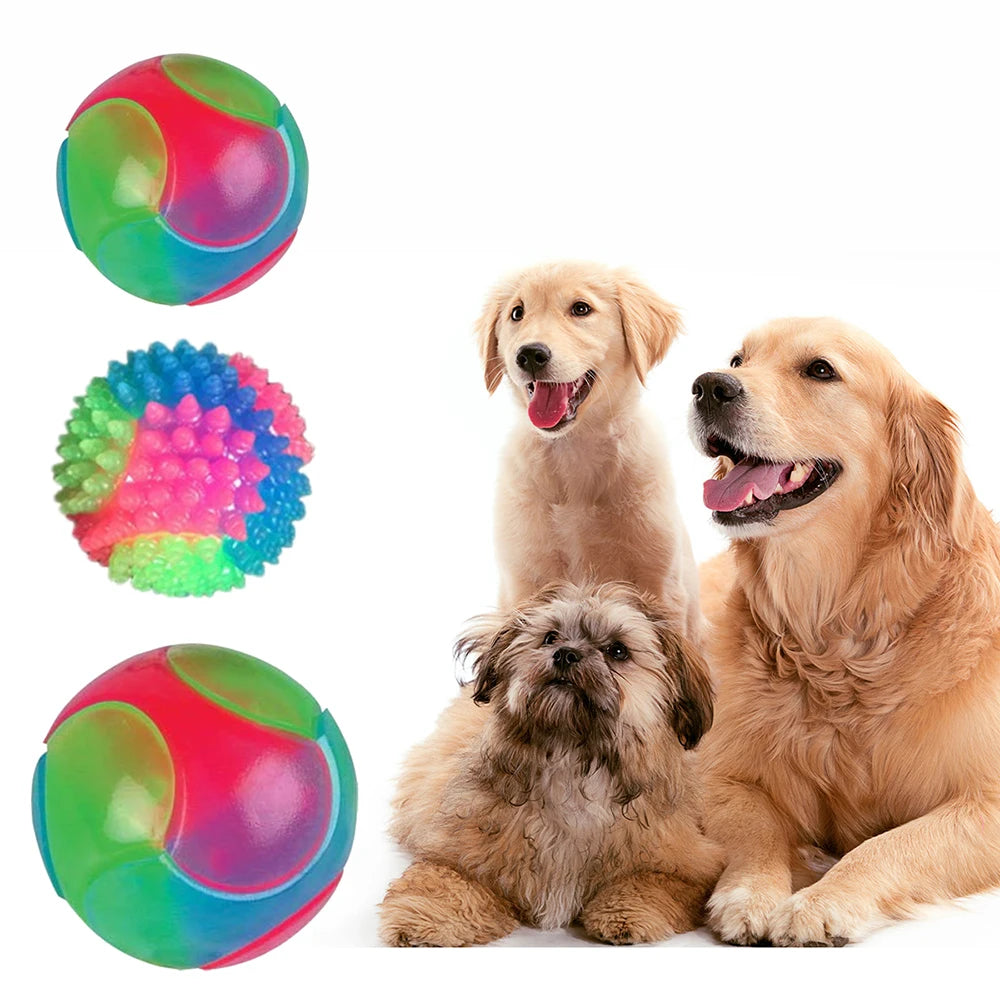 Palla Luminosa Elastica in TPR per Cani