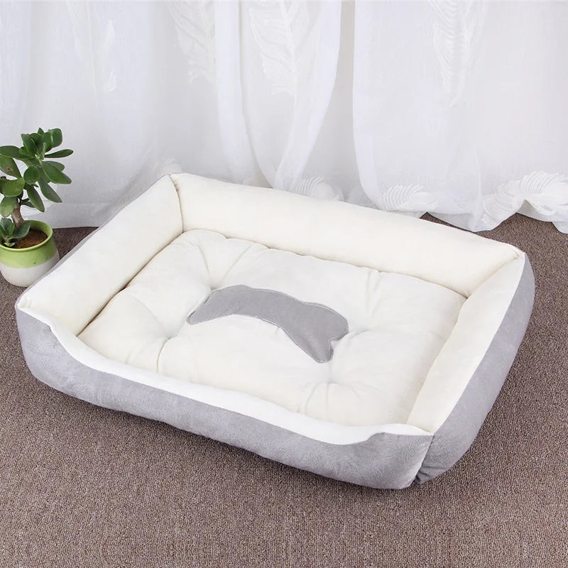 Cuccia Divano Quadrata Imbottita e Lavabile per Cani