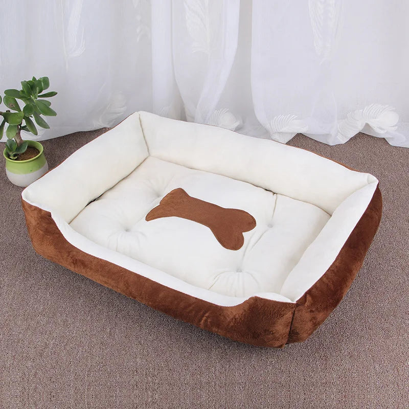 Cuccia Divano Quadrata Imbottita e Lavabile per Cani