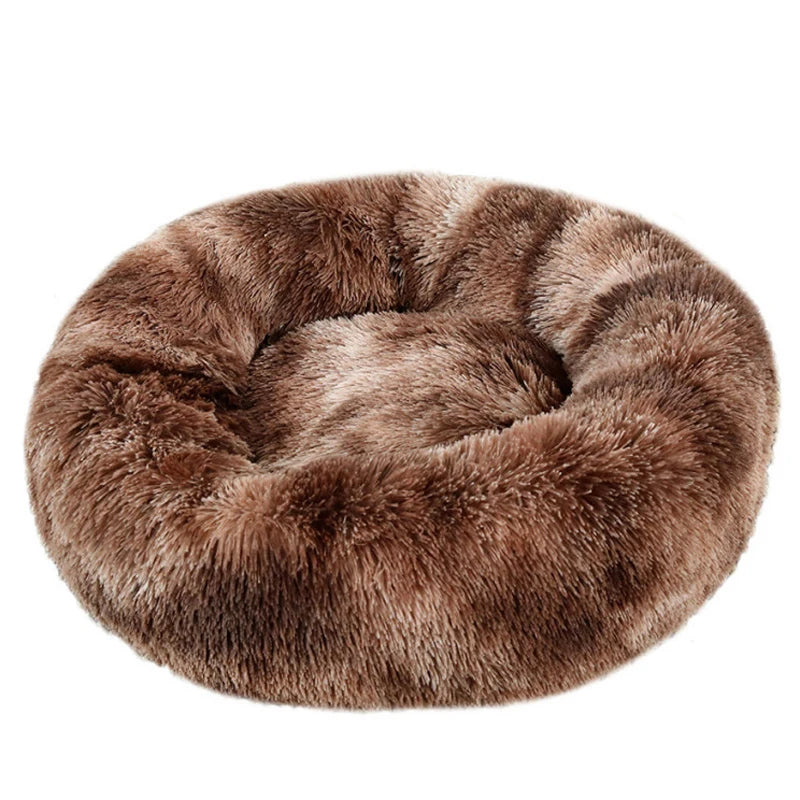 Cuccia Rotonda in Peluche Lavabile per Cani e Gatti