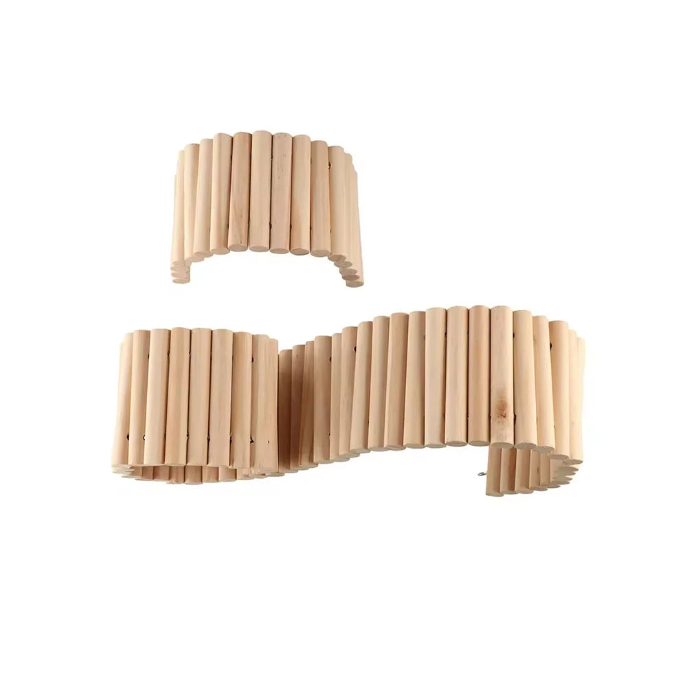 Ponte Flessibile in Legno Naturale per Gabbie di Roditori