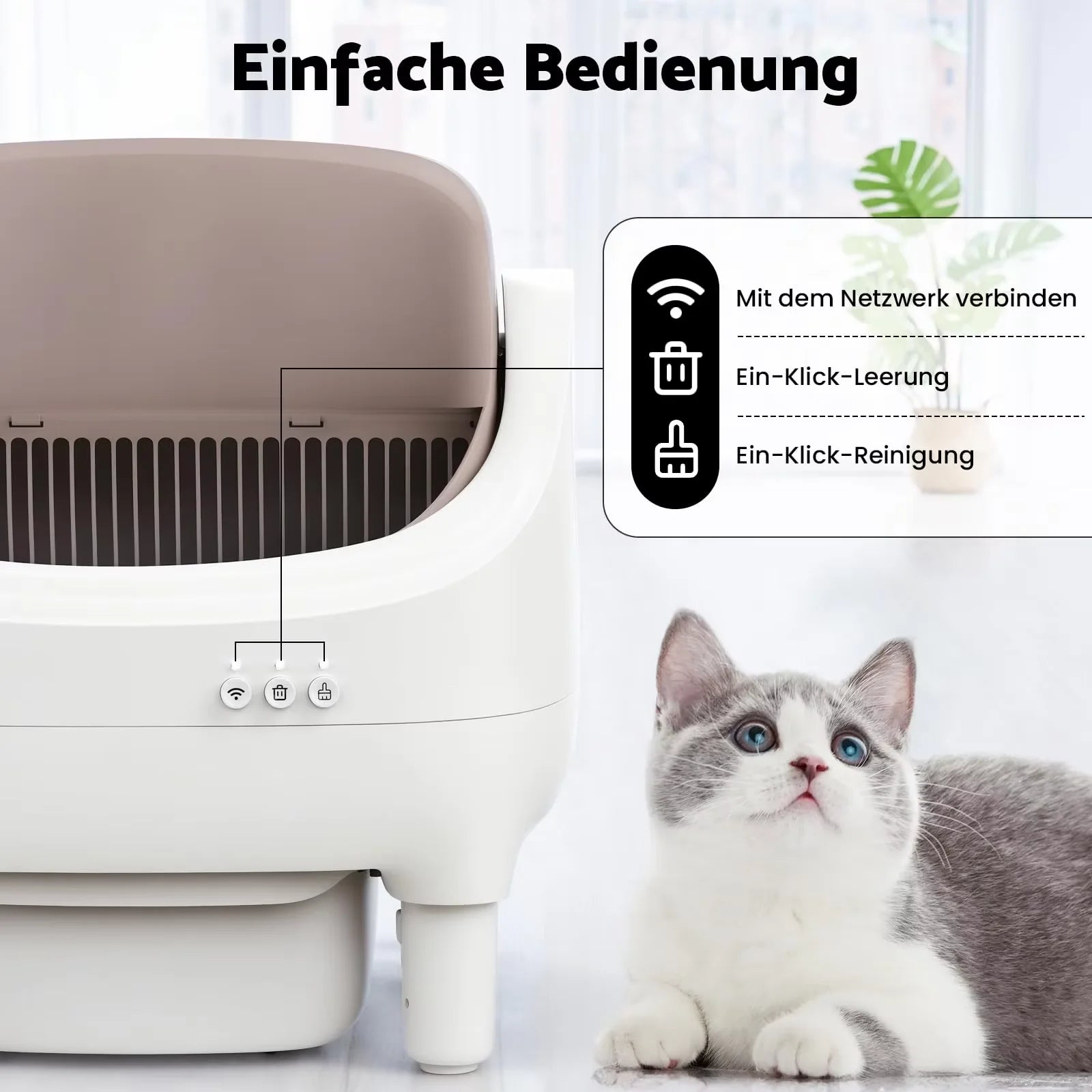 Lettiera Automatica Smart con Doppio Antiodore e Controllo App