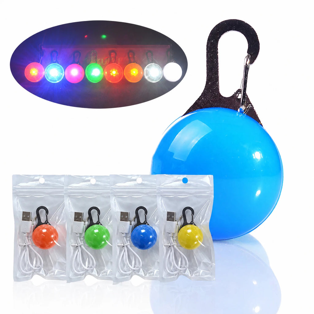 Ciondolo LED Ricaricabile USB per Collare di Cani e Gatti