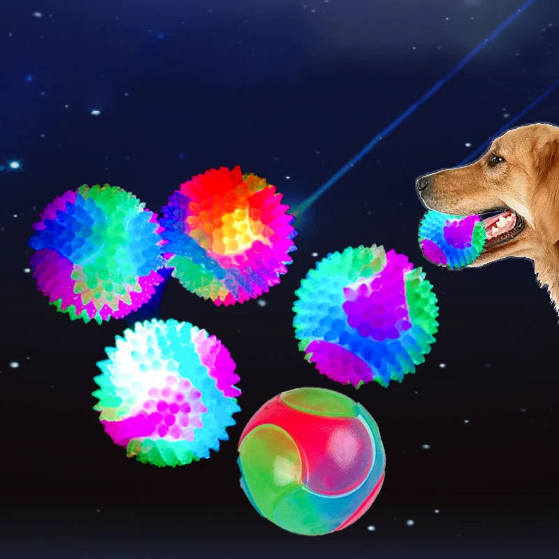 Palla Luminosa Elastica in TPR per Cani