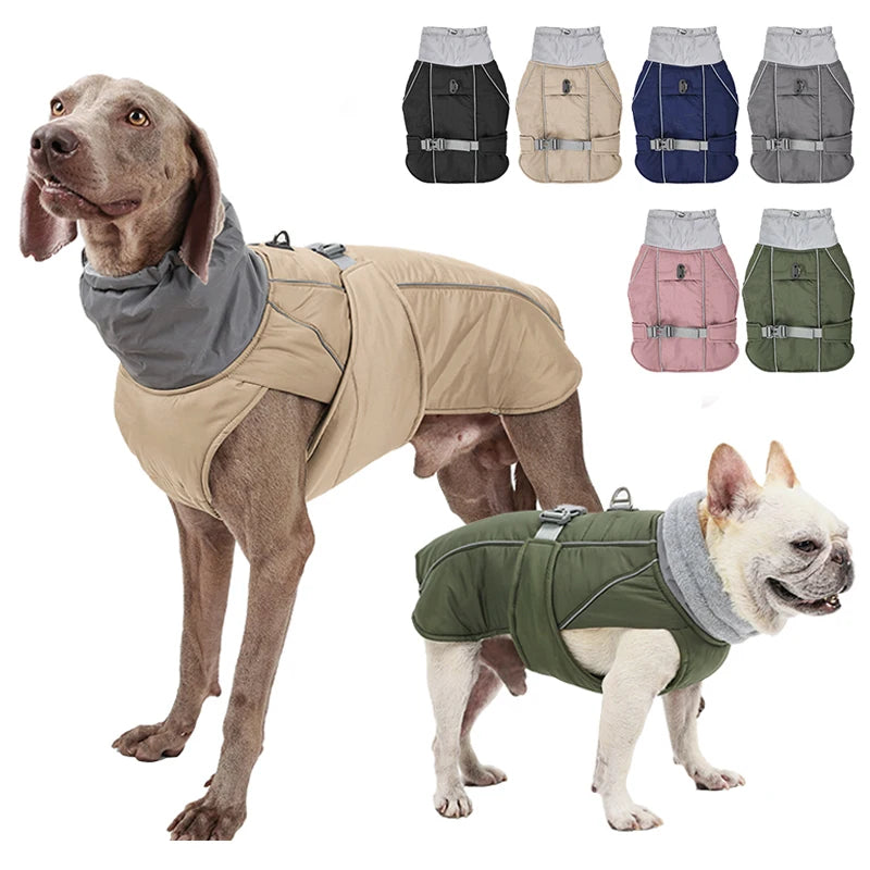 Cappotto Invernale Imbottito e Riflettente per Cani