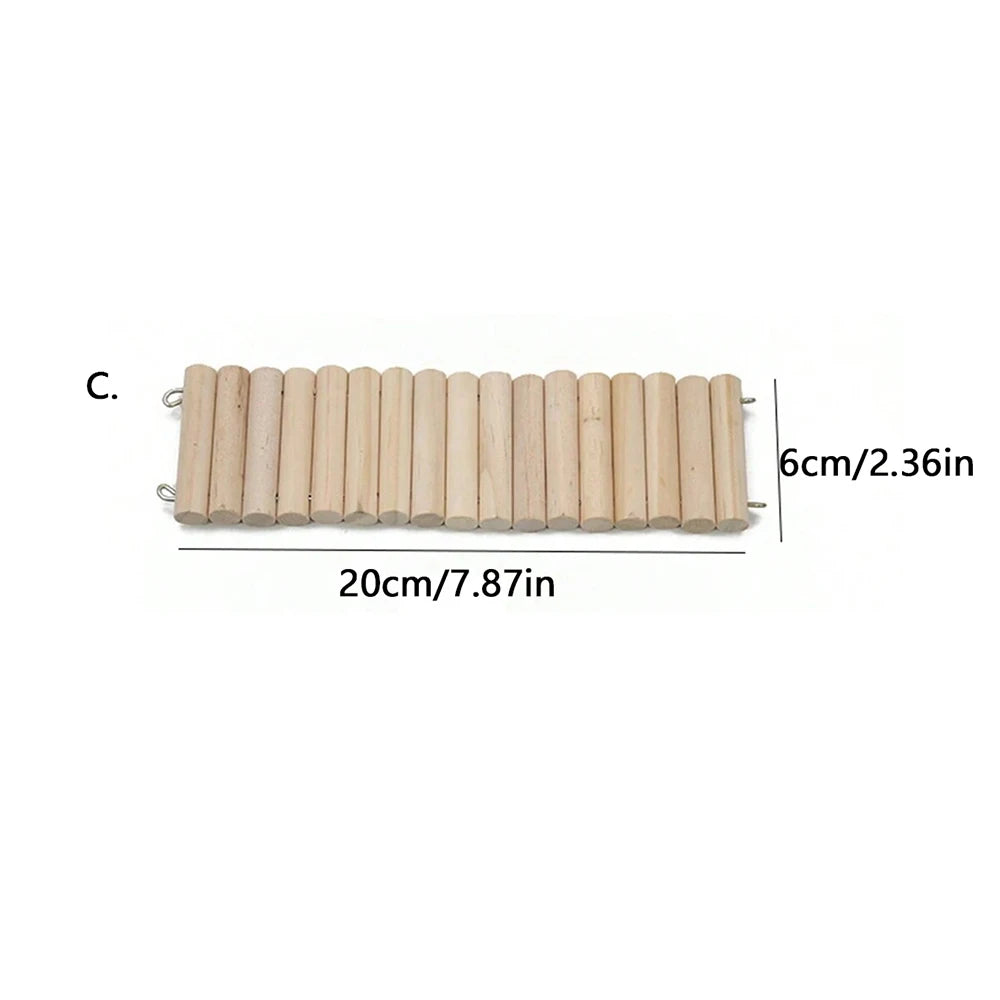 Ponte Flessibile in Legno Naturale per Gabbie di Roditori — foto 10