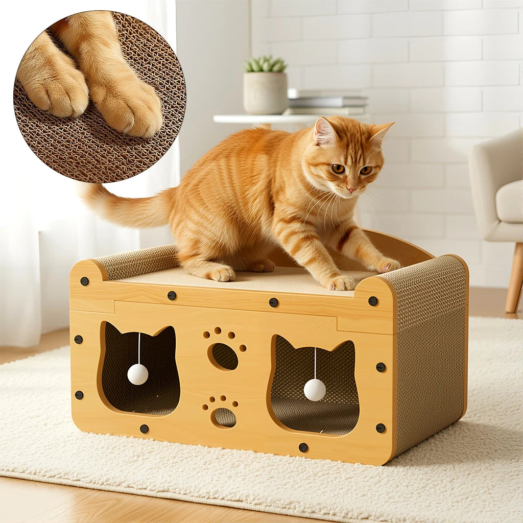 Tiragraffi 2 in 1 con Cuccia Integrata per Gatti